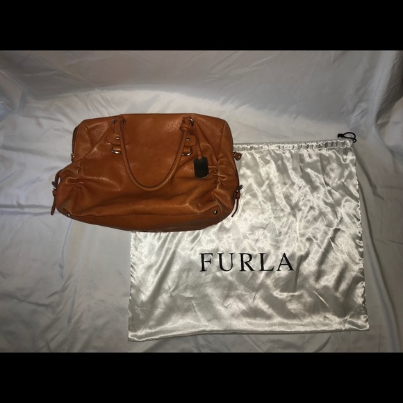 Orange Furla bag. - Picture 8 of 8